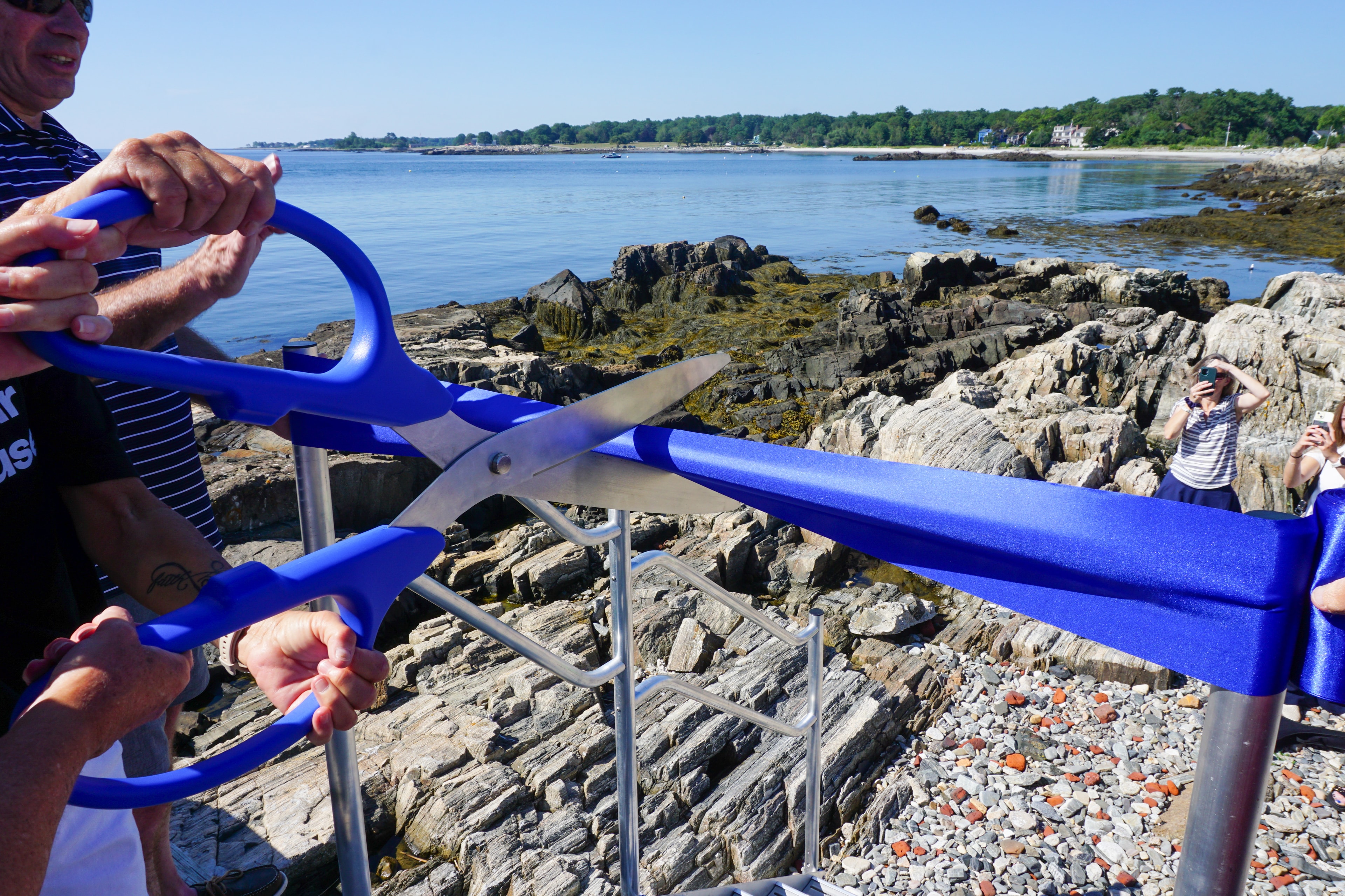 Portsmouth Harbor Light ribbon cutting ceremony — courtesy Sharon Mills