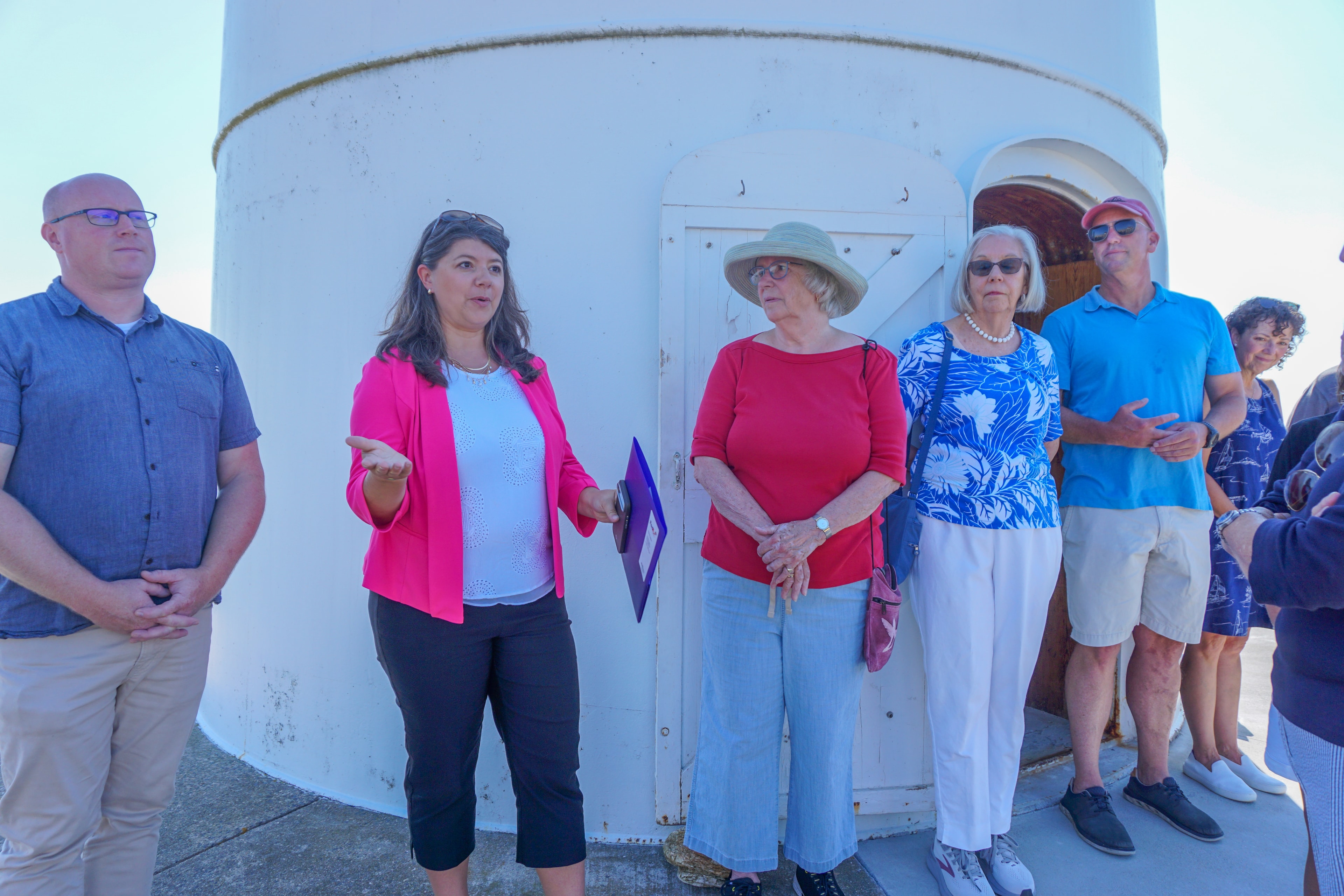 Portsmouth Harbor Light reopening ceremony speakers — courtesy Sharon Mills